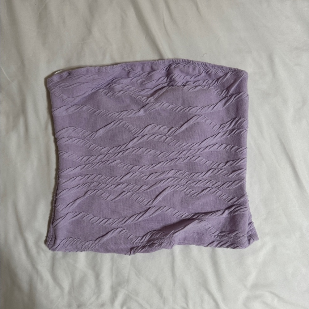 Purple Textured Tube Top